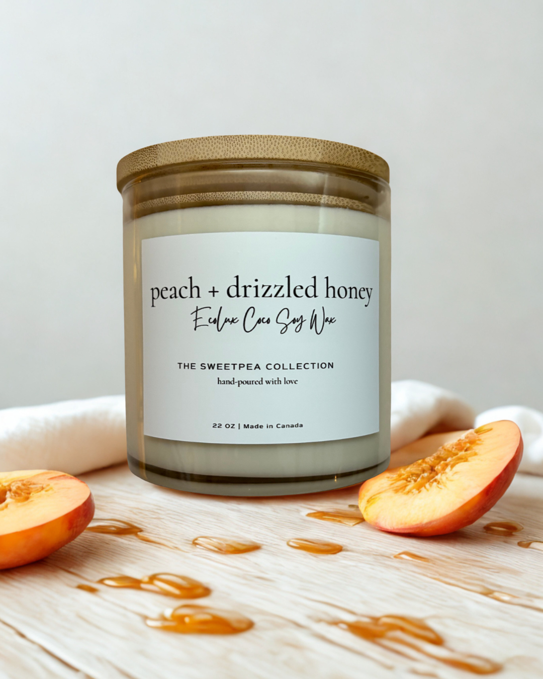 Peach + Drizzled Honey EcoLux Candle