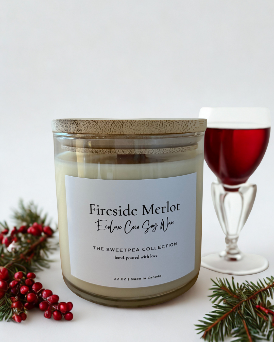 Fireside Merlot EcoLux Candle - Christmas Eve in a Jar