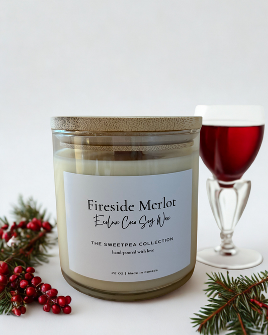 Fireside Merlot EcoLux Candle - Christmas Eve in a Jar