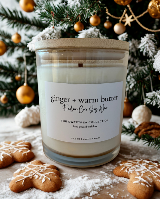 Ginger + Warm Butter EcoLux Candle – Spiced Cookie Chaos in a Jar