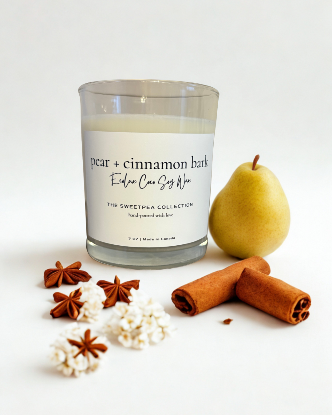 Pear + Cinnamon Bark EcoLux Candle